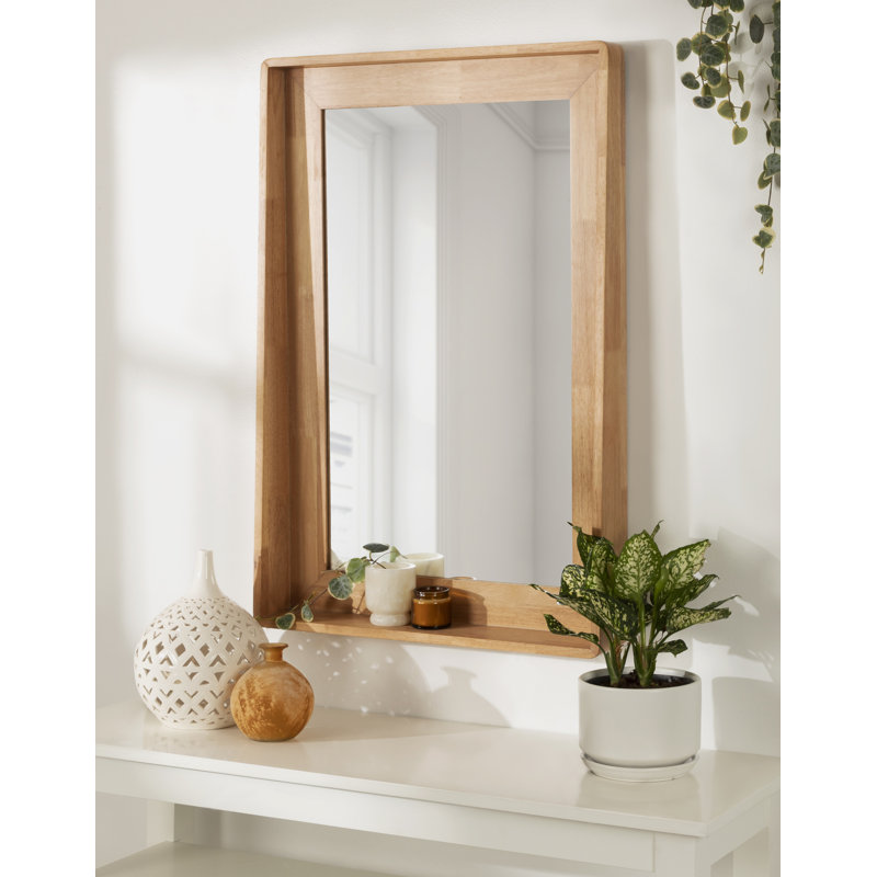 Millwood Pines Cytheria Solid Wood Wall Mirror & Reviews Wayfair